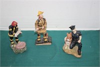 SELECTION OF RESIN RESCUE WORKER FIGURINES