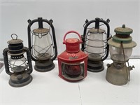 5 x Rustic Vintage Lamps