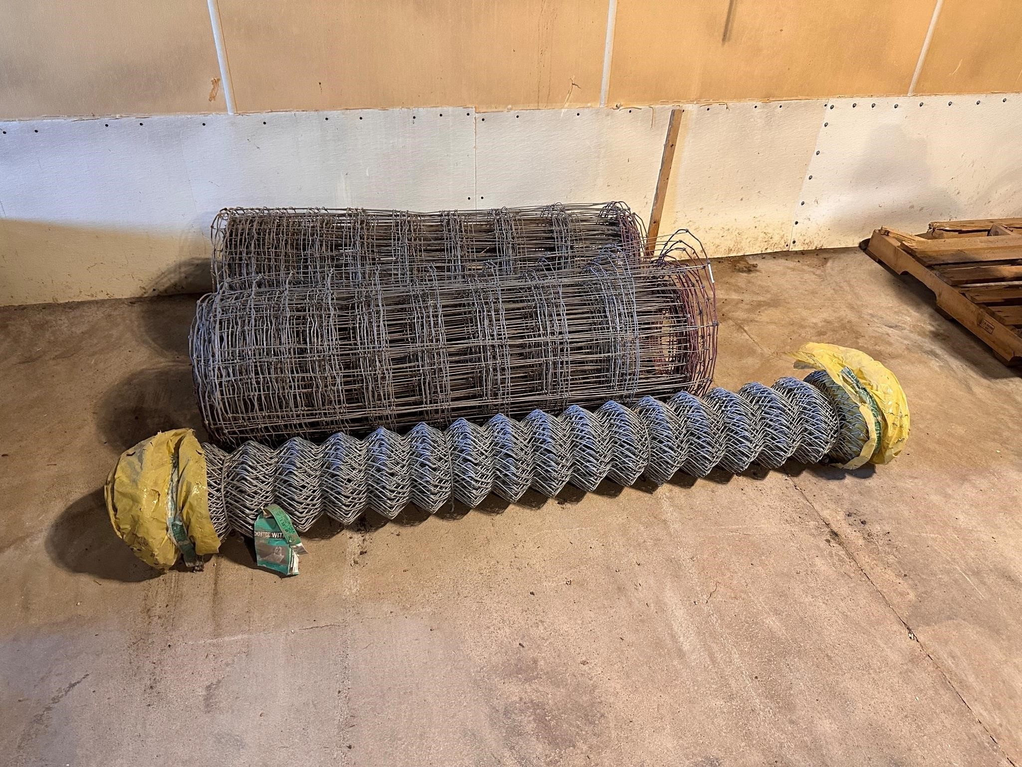 2 Partial Rolls Woven Wire  & 1 Roll Cyclone Fence