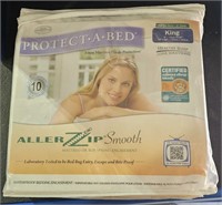 NIB Protect-A-Bed Aller Zip Smooth King Sz