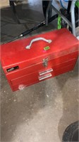 Two drawer, metal toolbox