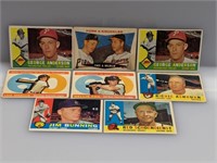 1960 Topps (8 Diff HOFrs/Stars) Red Schoendienst