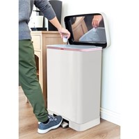 B2836  Qualiazero 20 Gallon Trash Can Matte White