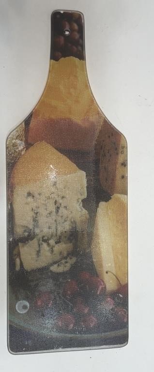 1980s Vintage Hickory Farms Glass Cheese Board!