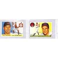 (2) 1955 Topps Baseball Cards Higher Grade