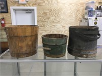 3 Wood Buckets