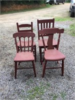 Vintage Chair Lot of 4 painted Miscellaneous