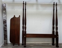 Queen size mahogany four-poster bed