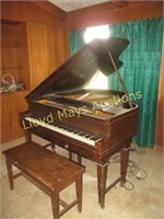 Marshall & Wendell Baby Grand Player Piano & Bench