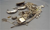 Large lot of scrap sterling silver items:
