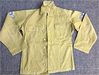 VINTAGE OLIVE GREEN AIR FORCE MILITARY SHIRT M-L