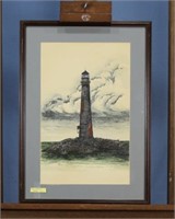 "Sand Island Light House" 60/100 Signed Gretchen