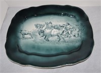 Buffalo Pottery platter, 14", rim chip