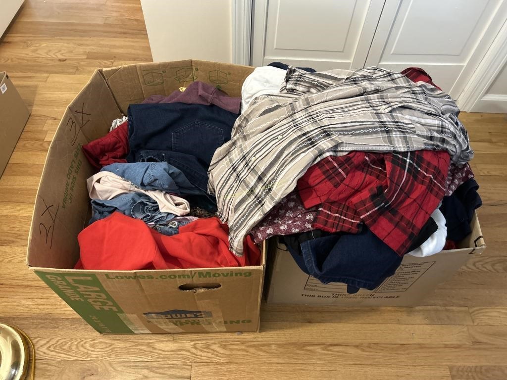 2 Large Boxes of Clothes. From 18-3X