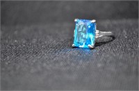 6ct blue topaz ring