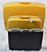 LOT (3) VINTAGE MID-CENTURY SAMSONITE / AT LUGGAGE