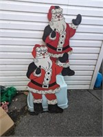 2 Vintage Santa's 38" tall