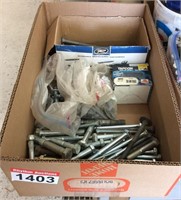 Assorted Nuts & Bolts & Concrete Anchors