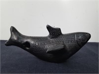 7 inch carved fish whistle