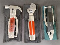 Three Multi Function Tools, Hammer, Wrench, Pliers
