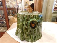 squirell on log cookie jar, by Vallona Star,@ 50