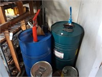 2 Manual Drum Pumps & 2 Part Drums Engine Oil