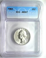 1963 Quarter ICG MS67 LISTS $725