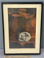 Signed & #'ed MCM Style Lithograph Metamorphosis