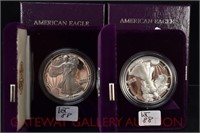 (2) American Eagle Silver Dollars: