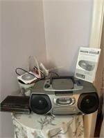 Portable stereo, CDs & alarm clock