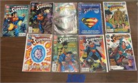 Superman Comics bagged and boarded
