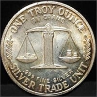 Vintage 1 Troy Oz .999 Silver Morgan Trade Unit