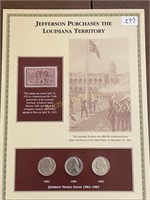 Jefferson Nickels & Louisiana Stamp