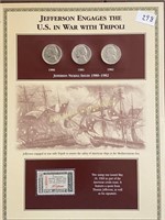 Jefferson Nickels & Credo Stamp