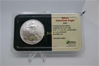 2001 Silver Eagle One Troy Ounce Fine Silver