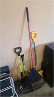 RAKE, SHOVEL, ICE SCRAPER AND SNOW SHOVEL