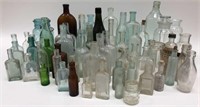 Large Lot of Vintage Glass Bottles & Containers