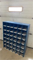 Metal “Bowman” sorter 35.25”x12”x42” H