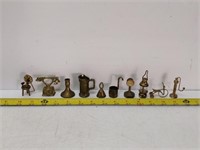 Collection of brass miniatures