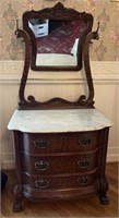 Pulaski Victorian Three Drawer Dresser and Mirror