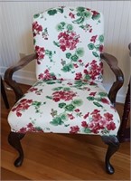 Floral Upholstery Accent Chair
