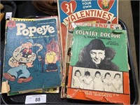 Vintage comic books, magazines.