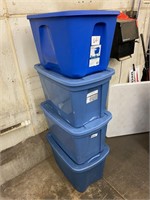 4 -18 GALLON TOTES W/ LIDS