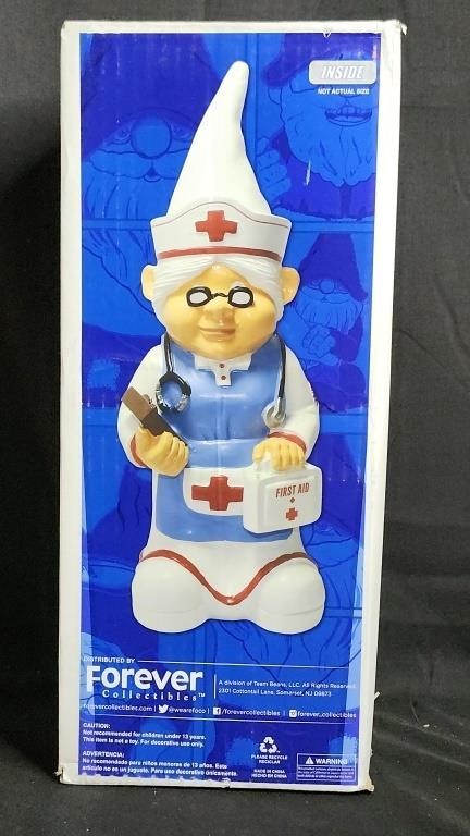 Nurse Garden Gnome w/ Stethoscope & First Aid Kit