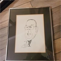 Hand Sketched Framed Doug Mayes