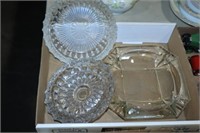 COLLECTION OF GLASS ASH TRAYS