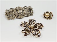 Lot of Brooches As Is 1 is Convertible to Shoeclip