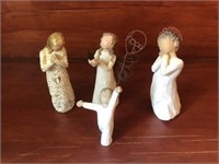 (4) Willow Tree Figurines