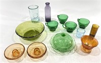 Colored Glass: Emerald Teacups & More