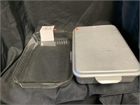 GLASS AND ALUMINUM 9 X 13 “ BAKING PANS - 1 W/